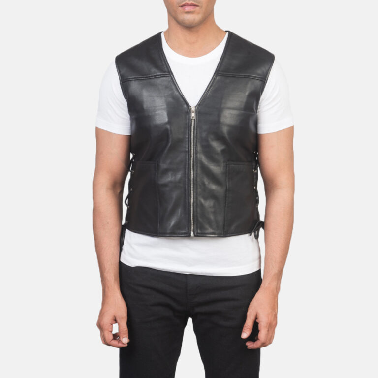 Mens Brandon Black Leather Vest_3751-5-1618225423051